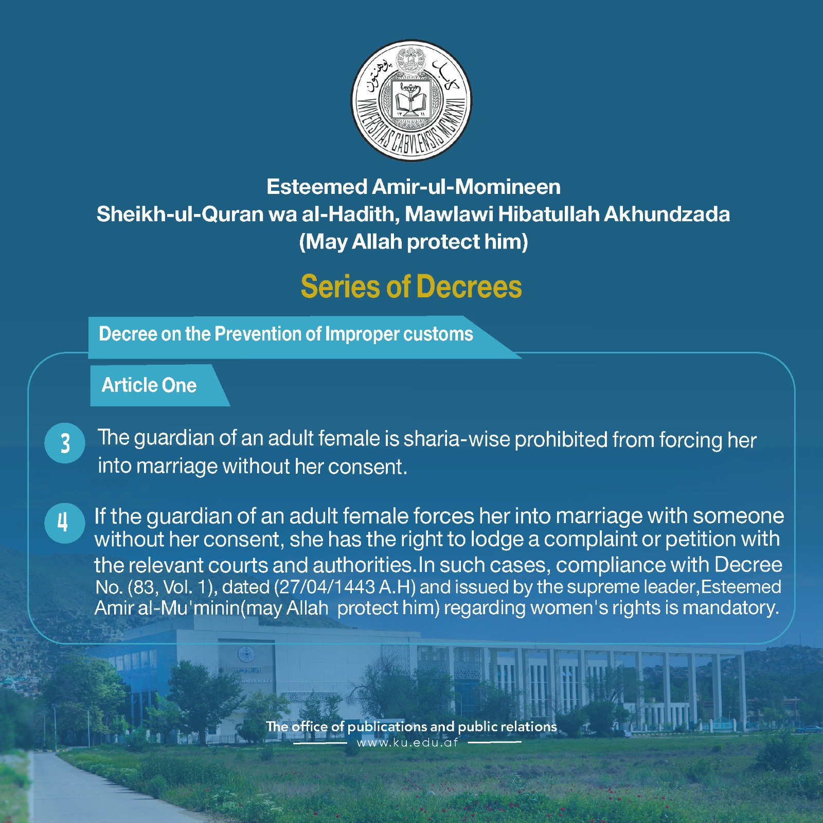 Decree on the Prevention of Improper customs Article One Paragraphs Three and Four