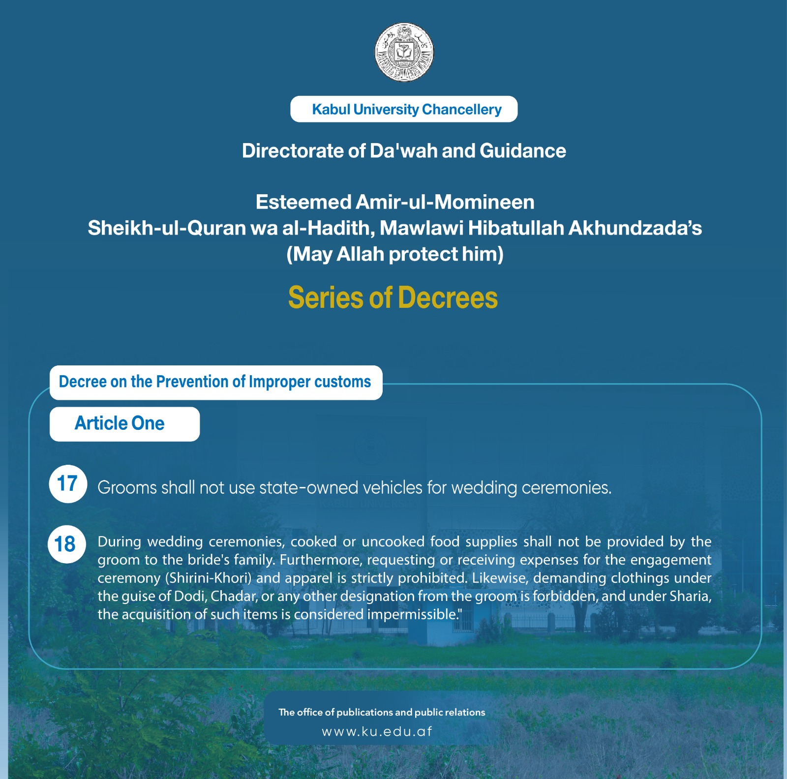 Decree on the Prevention of Improper Customs: Article 1, Paragraph 17 & paragraph 18